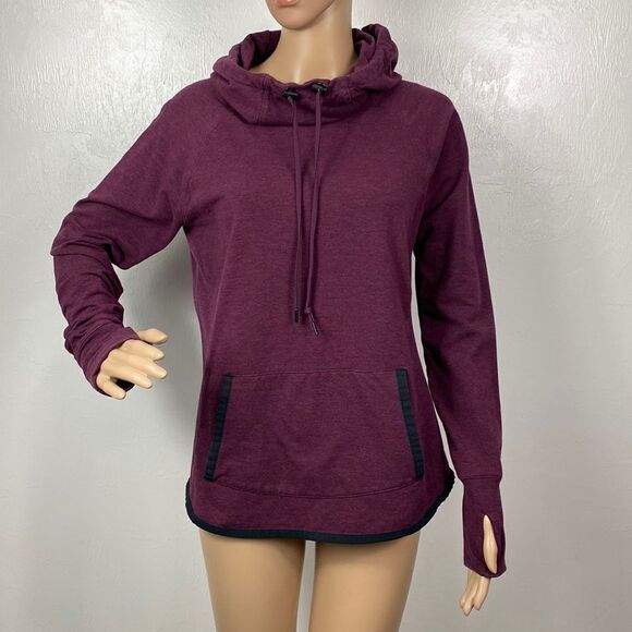 Athleta Sentry Maroon Drawstring Hoodie Pullover size S - Picture 1 of 11